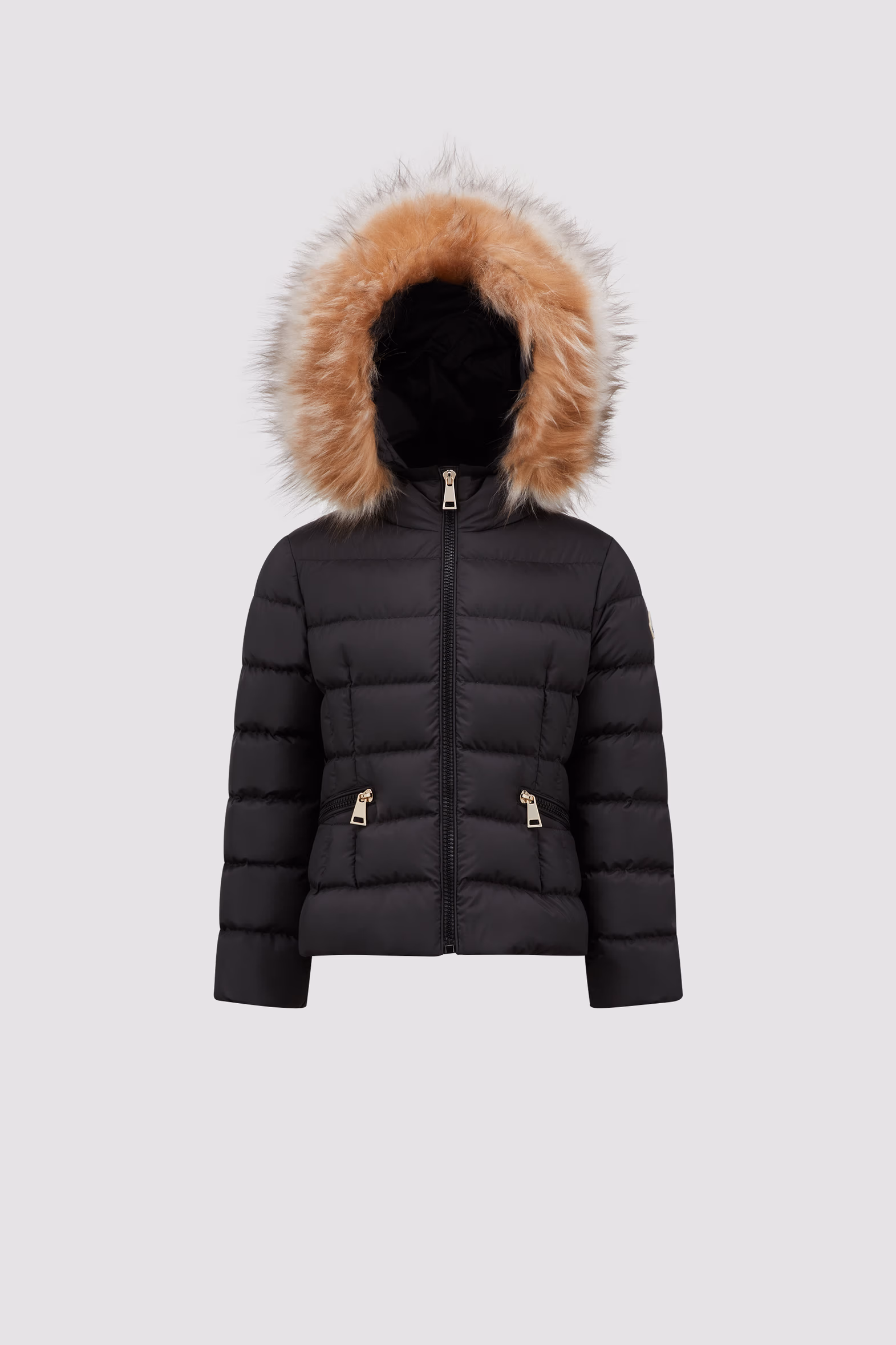 Boedette Hooded Shearling Down Jacket Girl Black Moncler